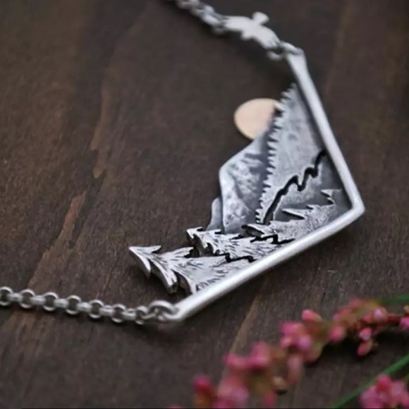 “Adventure Within” Nature Mountain Forest Necklace - Picture 5 of 7